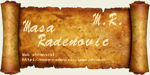 Maša Radenović vizit kartica